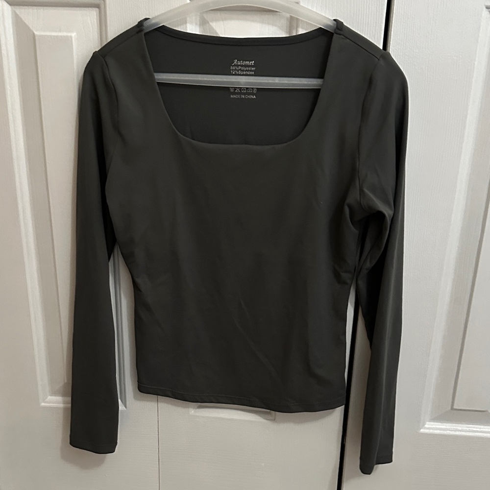 Automet Charcoal Long Sleeve Top